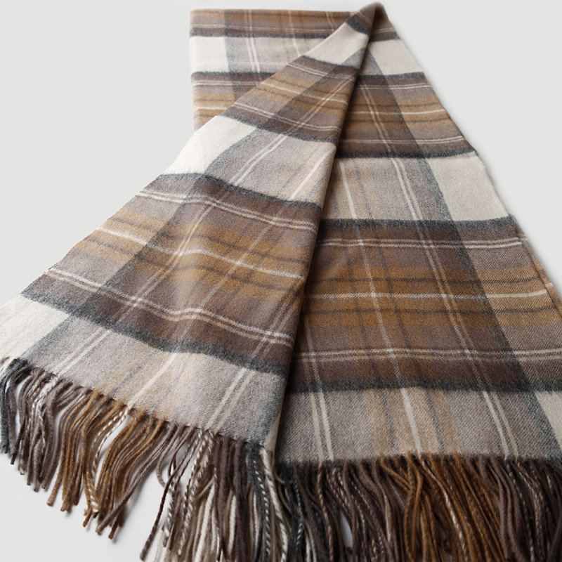 Personalized Scottish Plaid Wool Blanket For Home Use