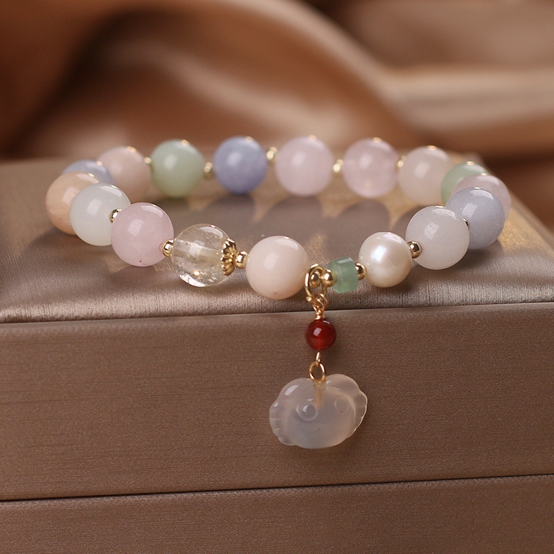 Simple All-match Natural Morganite Bracelet