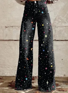 European And American Plus Size Women's Denim Casual Pants 4Figure Xl - Shop at LoveMi