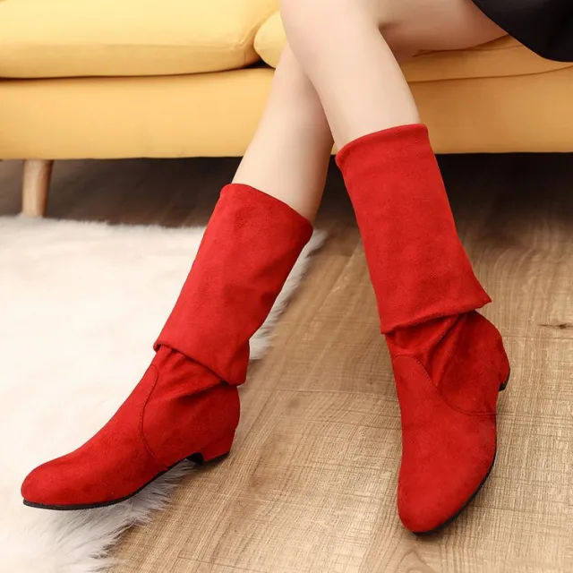Autumn And Winter New High Leg Boot Long Over the knee Boots Flat Boots Children Red - Shop at LoveMi