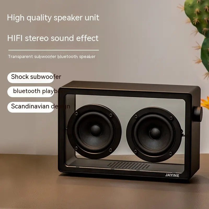 New Retro Transparent Audio High Fidelity Bluetooth