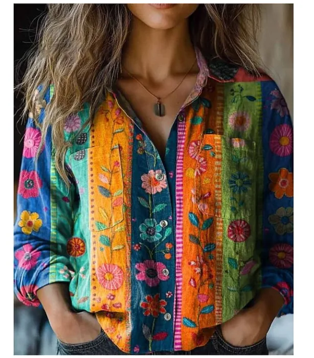 3D Printed Abstract Pattern Women's Long sleeved Blouse Bj252123472390 5Xl - Shop at LoveMi