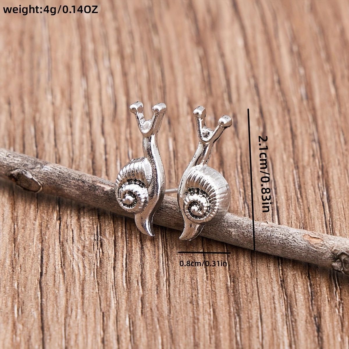 Retro Cute Snail Personalized Stud Earrings