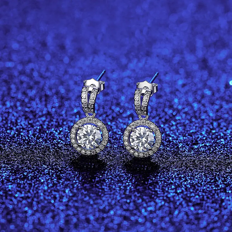 PAG & MAG Moissanite Earrings S925 Sterling