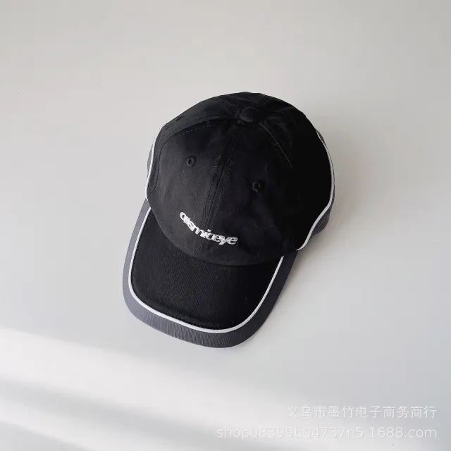 Pure Cotton Personality Baseball Peaked Cap Boy And Girl Sunshade Black - Shop at LoveMi