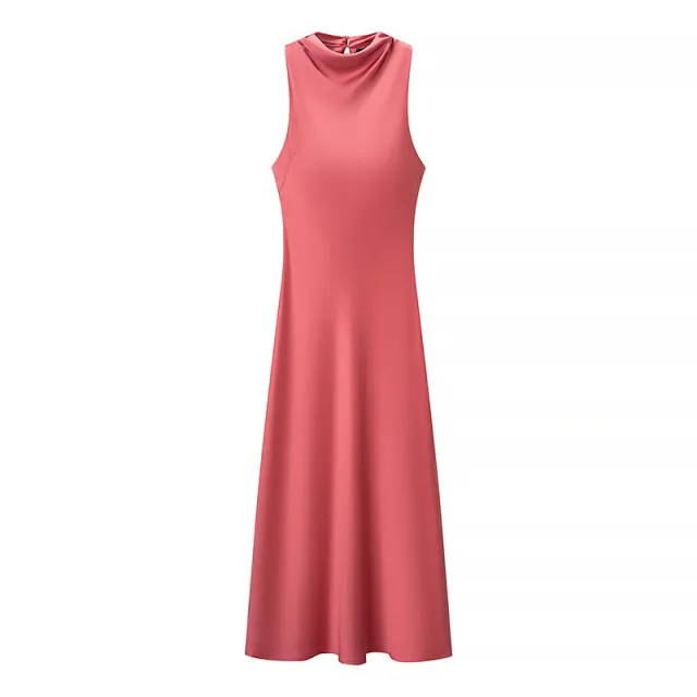 Silk Satin Texture Midi Skirt Sleeveless Dress - Shop at LoveMi