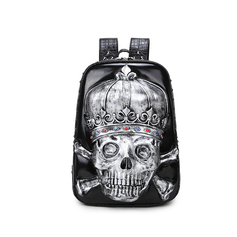 Title 2, Personality Skull Creative Punk Backpack for Wo...