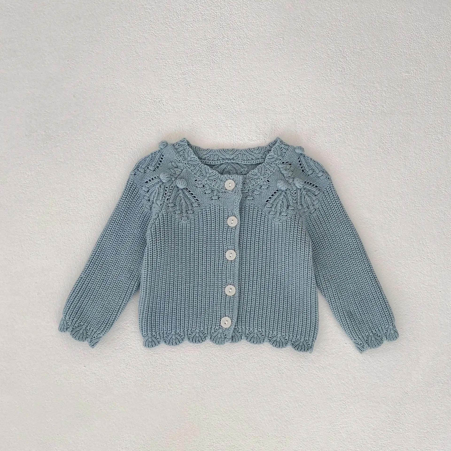 Baby Knitted Lace Wool Cardigan Coat