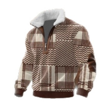 New Men's Casual Long-sleeve Hoodie With A Stand-up Collar And Zipper - Image 3