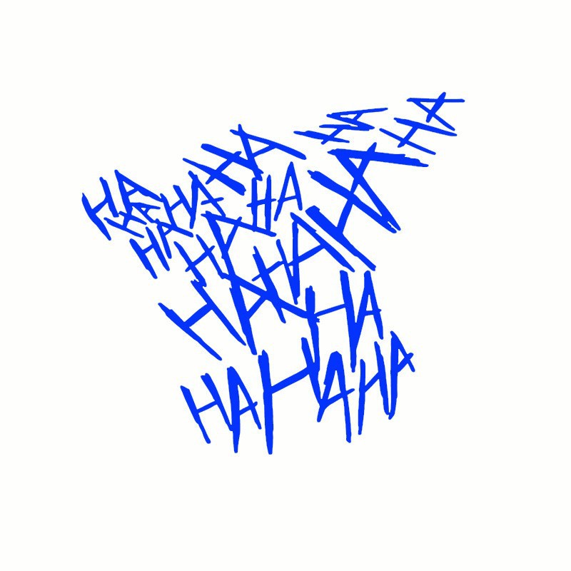 Car Motorcycle Reflective Bumper Stickers Hahaha English – Blue