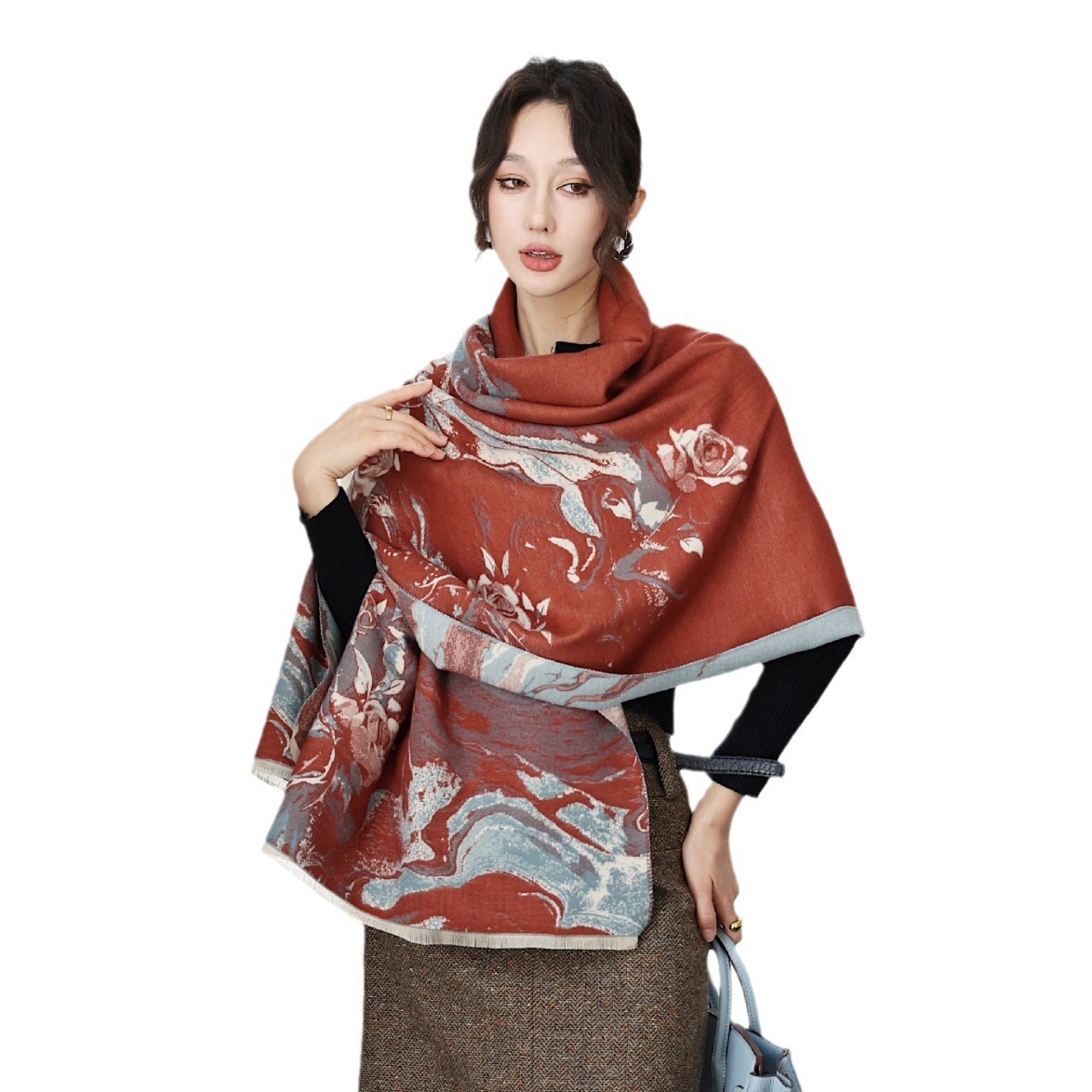 Autumn And Winter High Sense Office Shawl Dual-use Korean Style