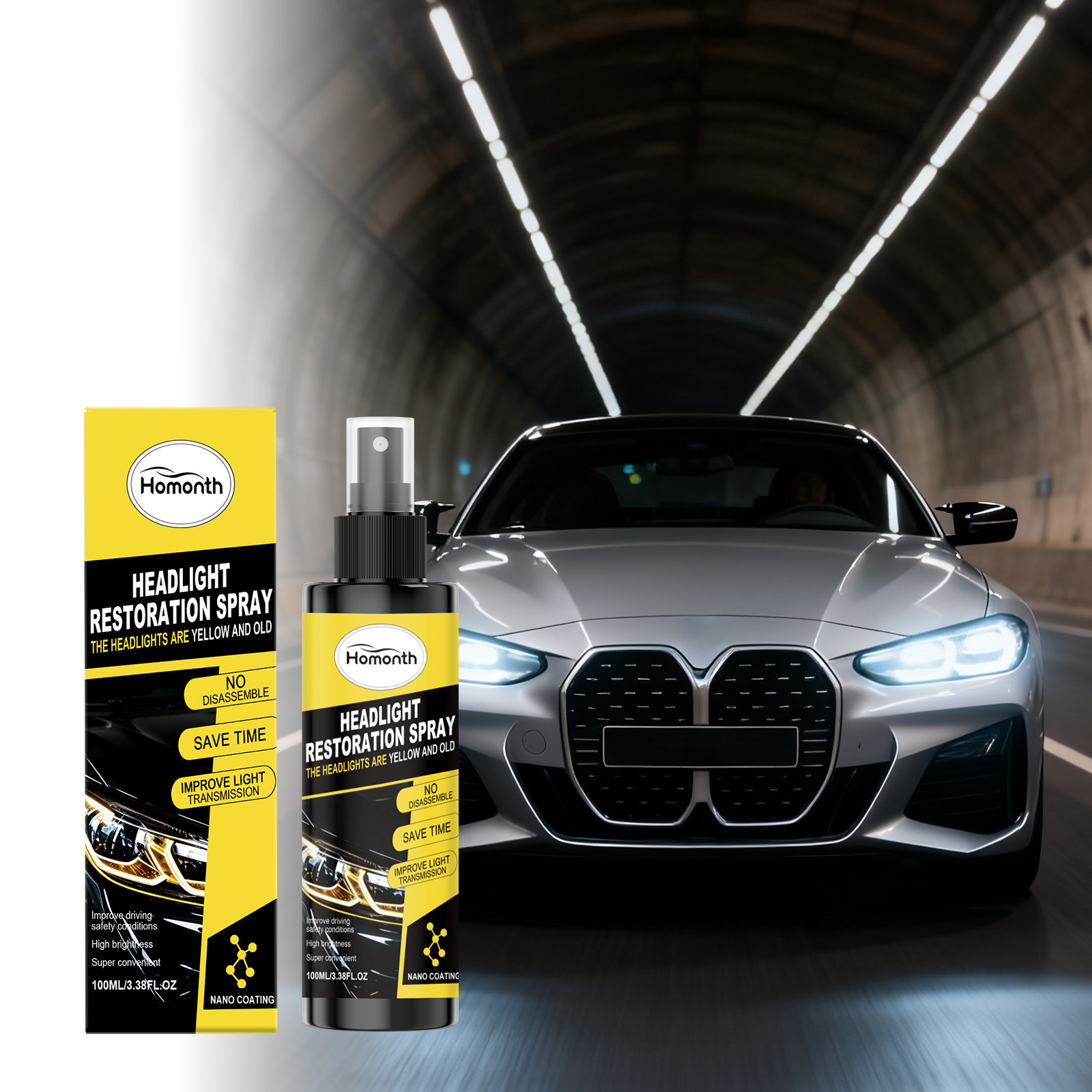Spray removedor de amarillamiento de focos