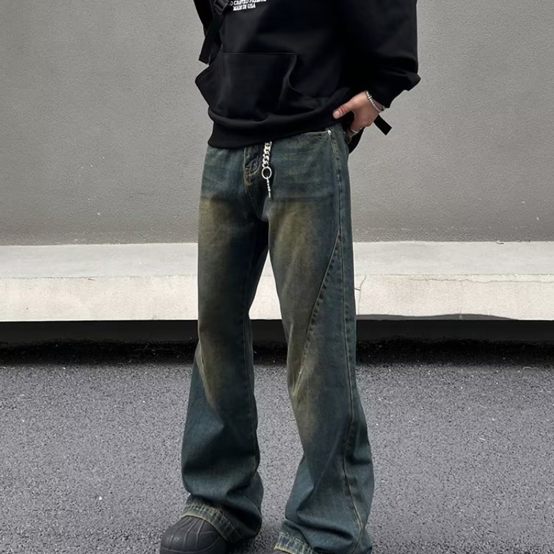 Spring And Autumn New American Retro Design Men's High Street Casual Jeans