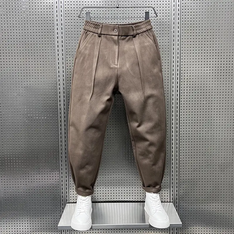 Autumn And Winter Draping Woolen Wide-leg Pants