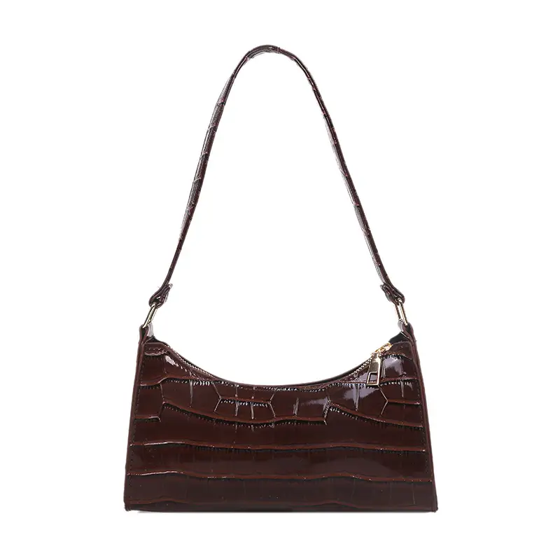 Embossed Underarm Stone Pattern Candy Color Shoulder Bag