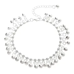 Hawaii Beach Ethnic Retro Gold Silver Alloy Bell Tassel Anklet - Silver - View 1