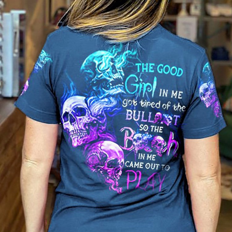 T-shirt Digital Printing Women's Short Sleeve