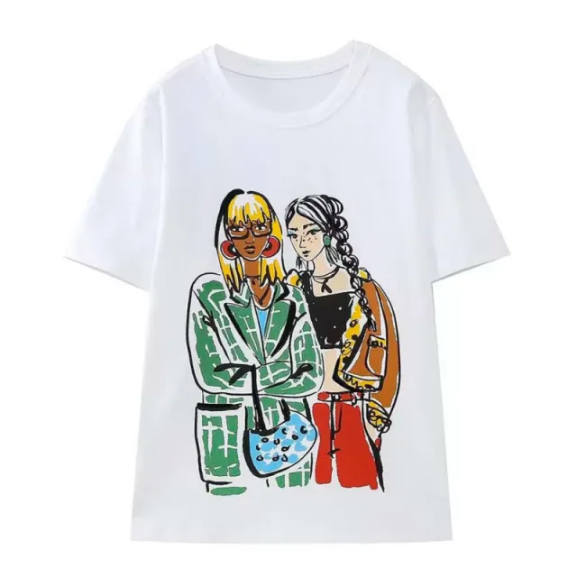Casual Fashion Crew neck Short sleeve Top Girls 3D printed T shirt Color Tuht 5 S - Shop at LoveMi