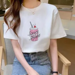 Summer New Fashion Slimming Loose White Short-sleeved T-shirt For Students Women - 5150 - View 1