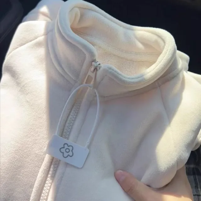 Autumn And Winter Loose Long Sleeve Sweatershirt Beige - Shop at LoveMi