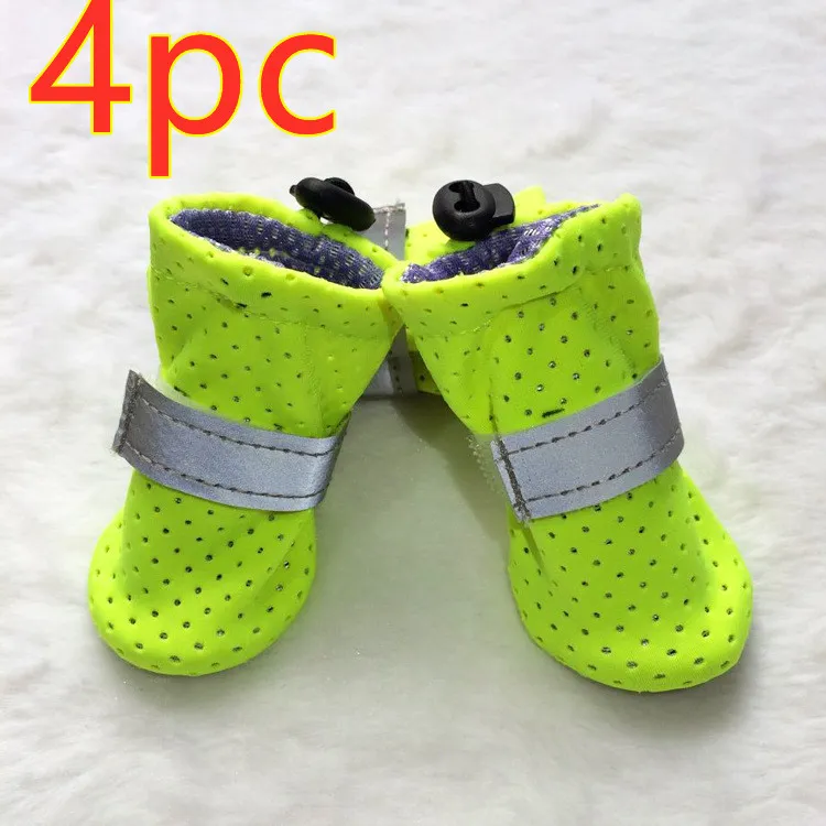 Pet Dog Breathable Wear-resistant And Non-slip Soft Sole Shoes - Fluorescent Green