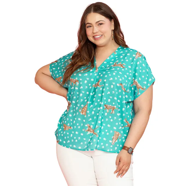 European And American Thin Loose Plus Size Short Sleeve P920Color Xl - Shop at LoveMi