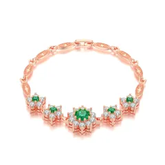 Fashion Simple Beautiful Zircon Exquisite Bracelet - Rose Gold - View 1