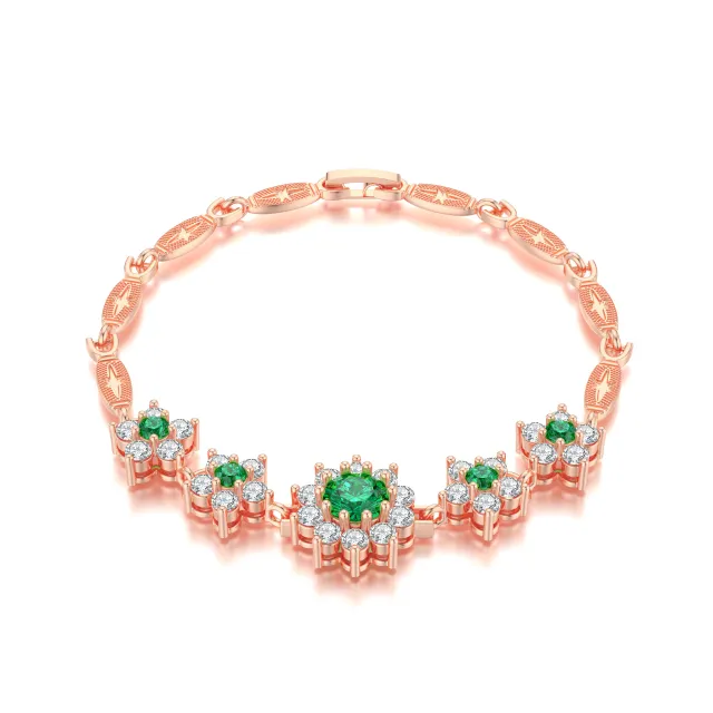 Fashion Simple Beautiful Zircon Exquisite Bracelet Rose Gold - Shop at LoveMi