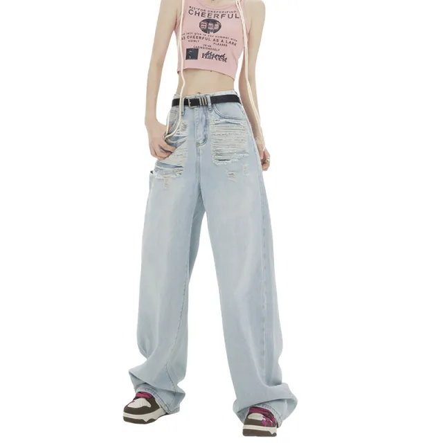 American Street Ripped Jeans For Women Trousers - Shop at LoveMi