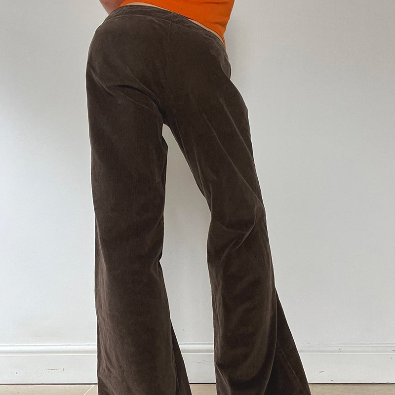 Title 14, Nieuwe dames casual broek, effen kleur, losse r...