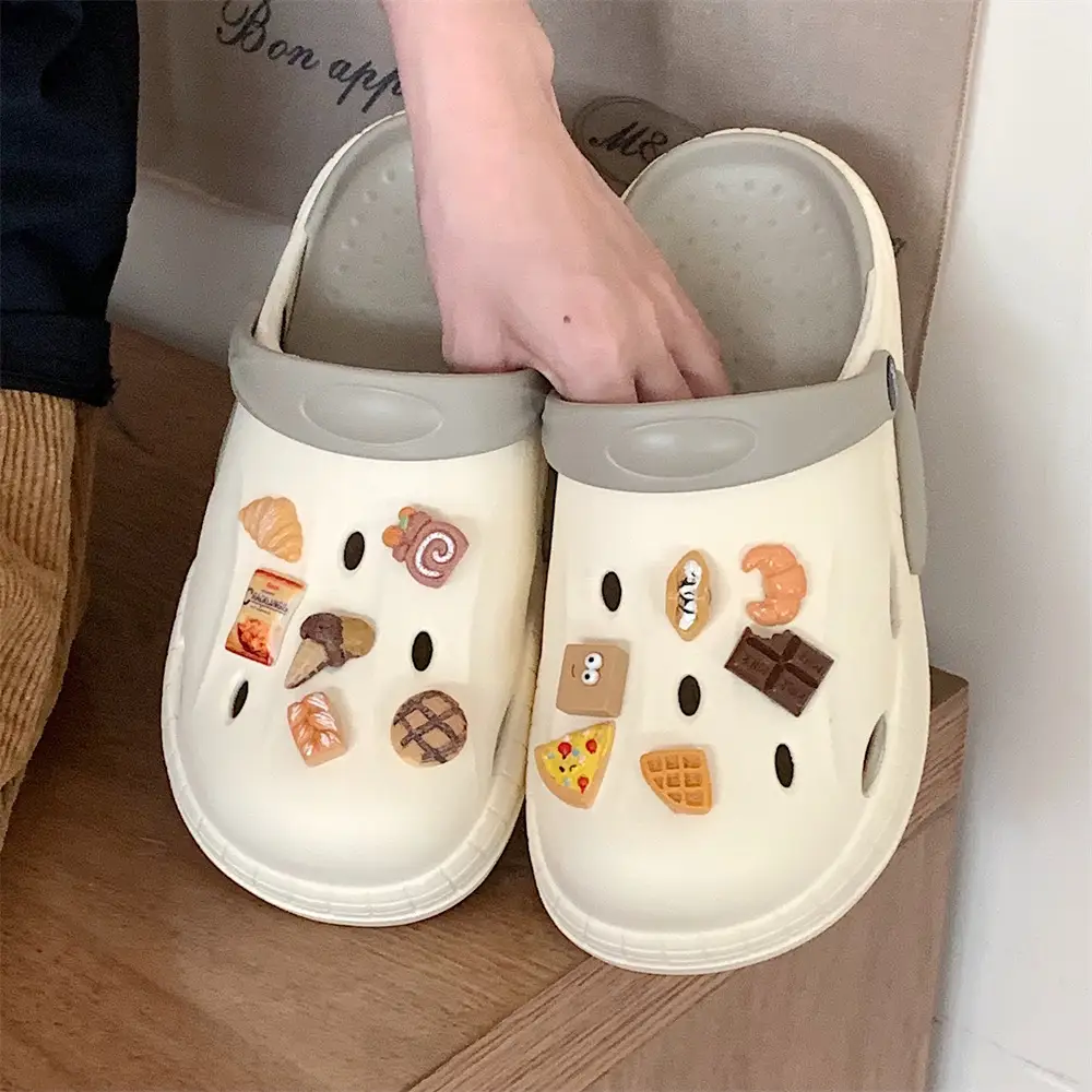 Women's Outer Fashion Premium Ice Cream Pizza Hole Shoes