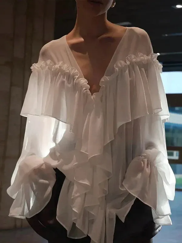 See through Beach Cover up Top For Women White - Shop at LoveMi