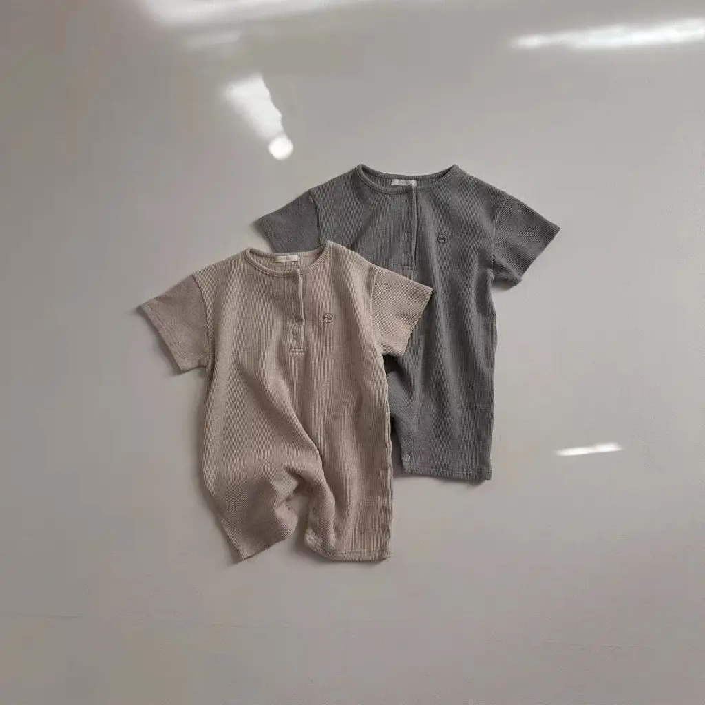 Simple Crew-neck Short-sleeve Jumpsuit