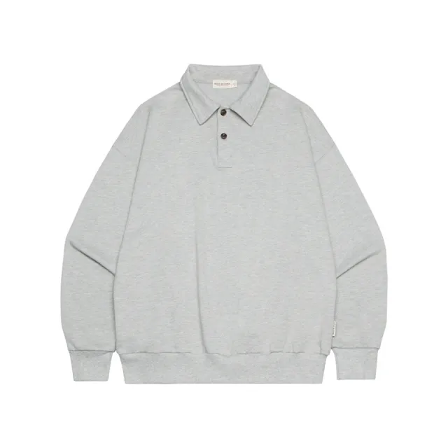 Lapel Couple Sweater Autumn Long sleeved Top Flower Gray - Shop at LoveMi