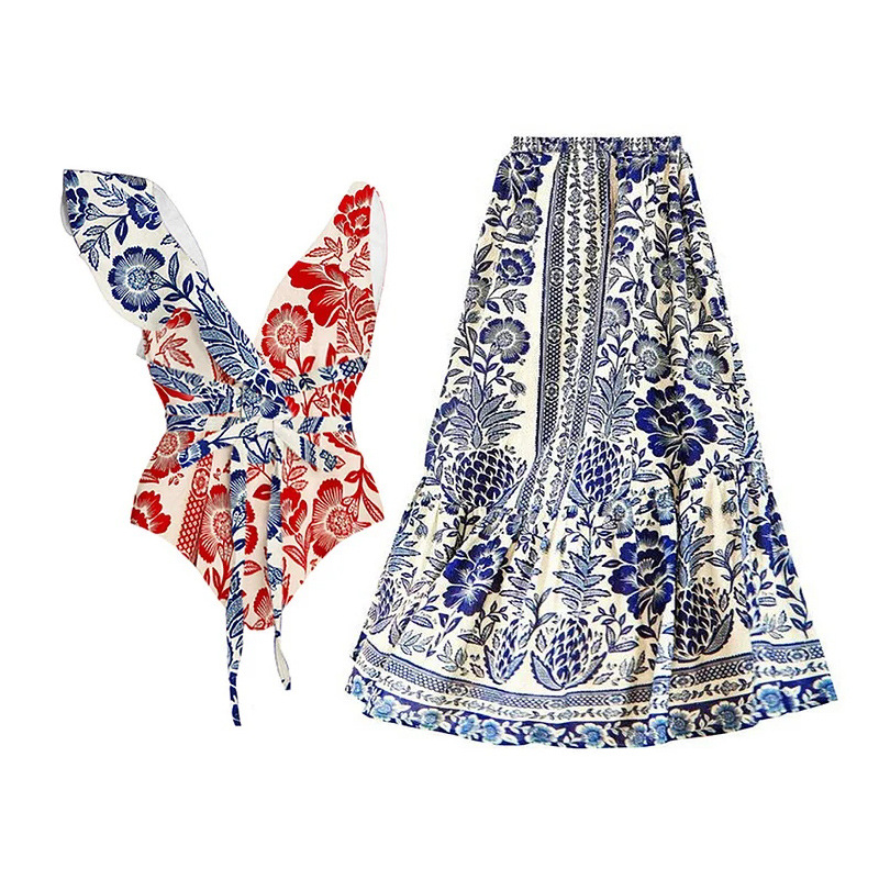 European And American Slimming Retro Suit Chiffon Dress