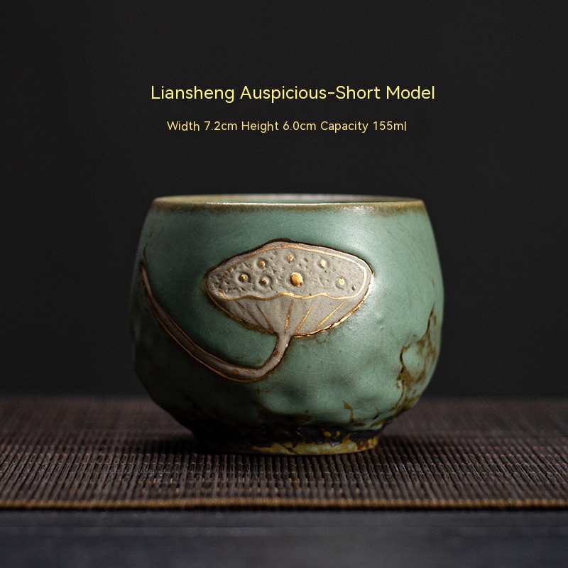 Lotus Auspicious Short Cup