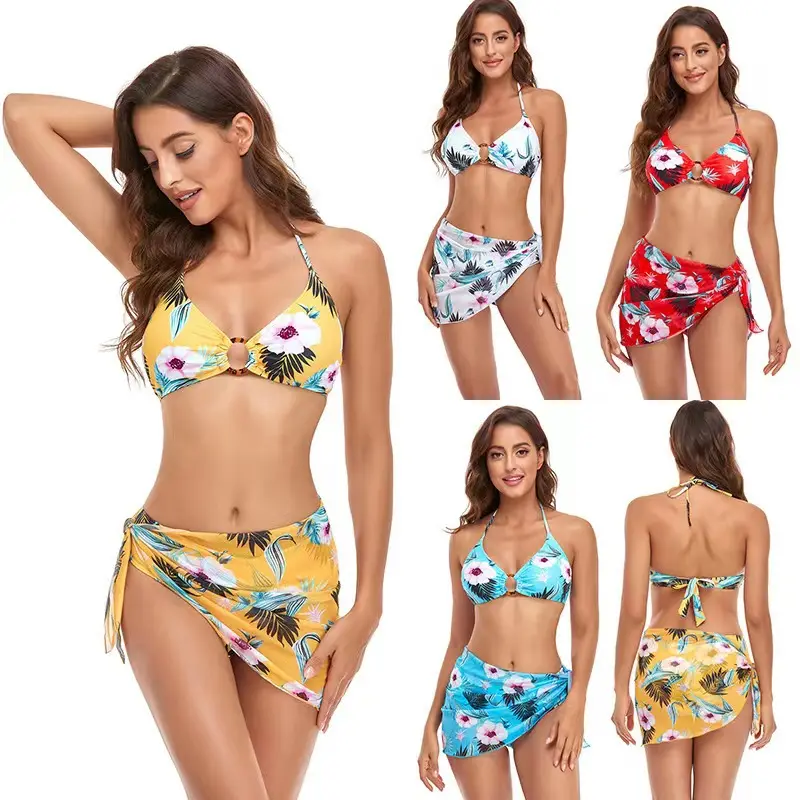 Triangular Two-piece Swimsuit With Halterneck And Fresh