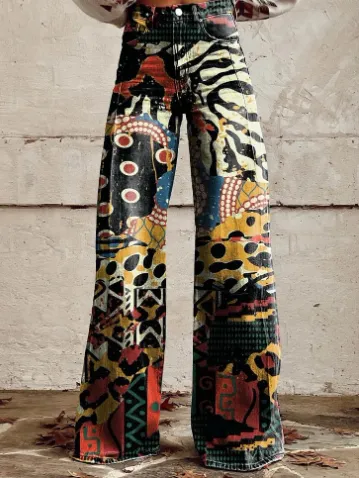 Thin Faux Denim Wide leg Pants Awp1A242411R - Shop at LoveMi