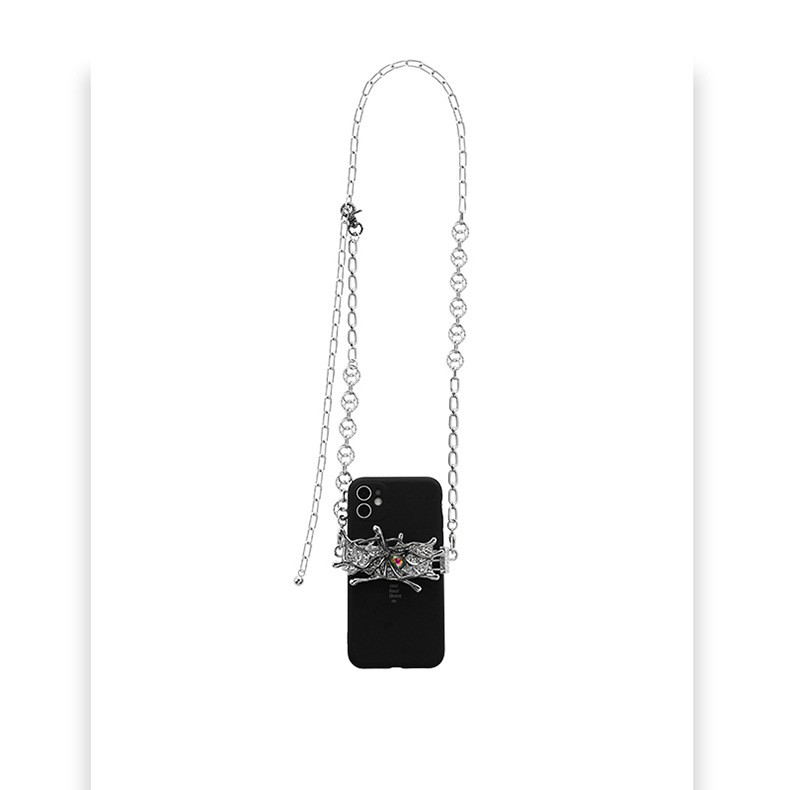 Spider Moonstone Metal Mobile Phone Charm - Image 6