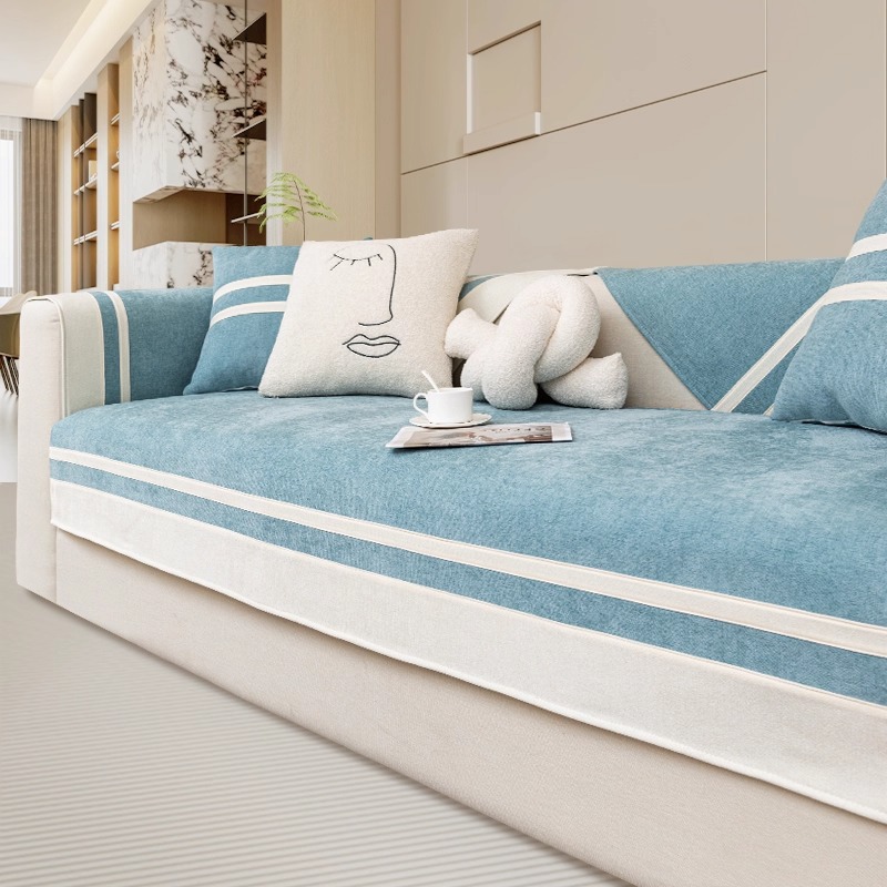 Light Luxury High grade Sofa Cushion Four Seasons Universal Thickening Lake Blue - Shop at LoveMi