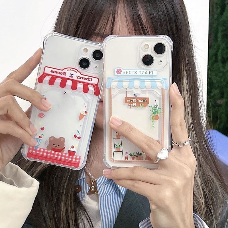 Cartoon Bear Card Phone Case