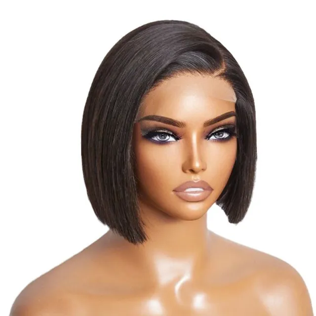 Straight Bob Lace Front Human Hair Wig 13X4 - Shop at LoveMi