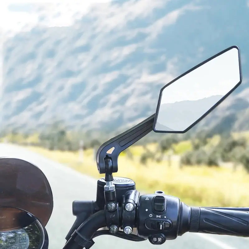 Mountain Bike Rearview Mirror Flat Mirror For Electric Vehicles Adjustable And Reflective