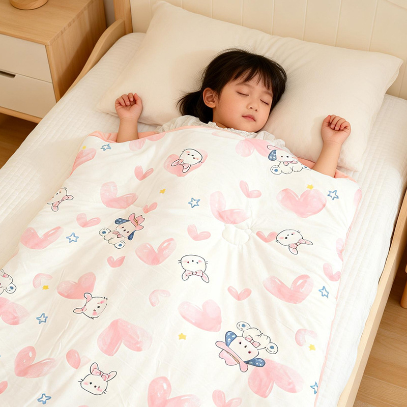 Children's Sleeping Bag Soft Cotton Quilt For Elementary School Students