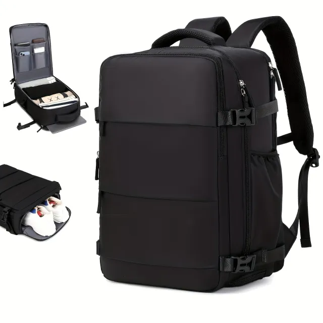 Large Capacity Multifunctional Luggage Backpack Men Black - Shop at LoveMi