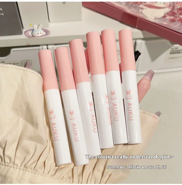 Matte Finish Velvet White Lip Mud Student Party Plain Face Six Pieces Lip Glaze Set Six Pack - Shop at LoveMi