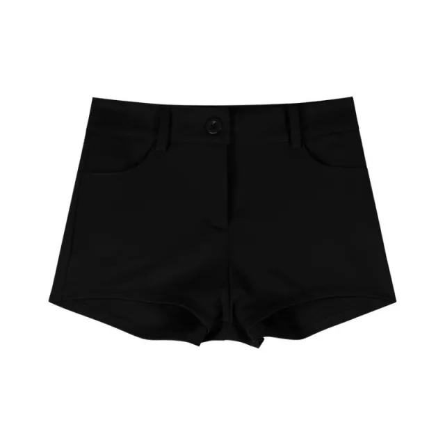 Womens White Tight Casual Ultra Short Shorts Black - Shop at LoveMi
