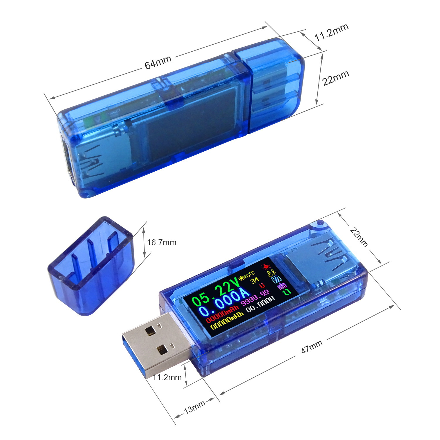 AT34 Digital Voltmeter USB Charger Detection Instrument — foto 6