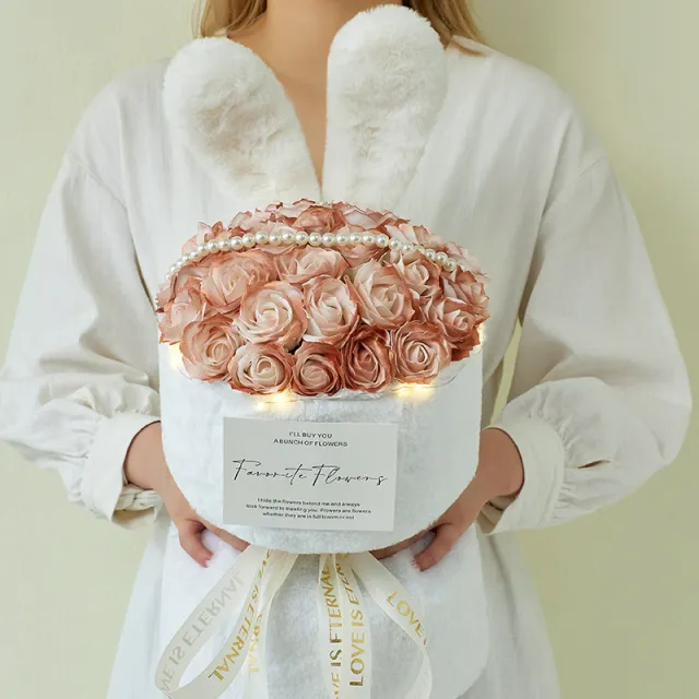 Rabbit Ears Rose Bouquet Cappuccino - Shop at LoveMi