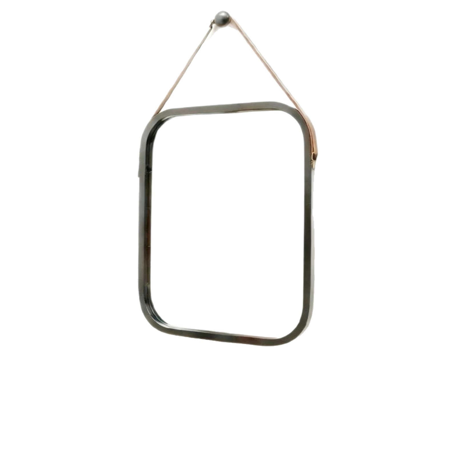 Rectangular Wood-Framed Wall Mirror